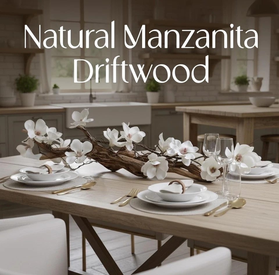 Centro de mesa de granja Branch & Wick Co. - Magnolia Vine Driftwood... Foto 3 de 4