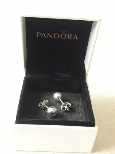 Genuine Pandora Sterling Silver, Large Ball Stud earrings, Ale S925, Boxed - Picture 11 of 16