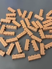 LOT 50 BRAND NEW LEGO 1x4 BROWN BRICK WALL MASONRY PROFILE CASTLE 15533