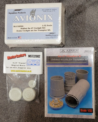 1/32 Avionix Cockpit Aires Exhaust Nozzles MasterCasters Wheels for Sukhoi Su-27