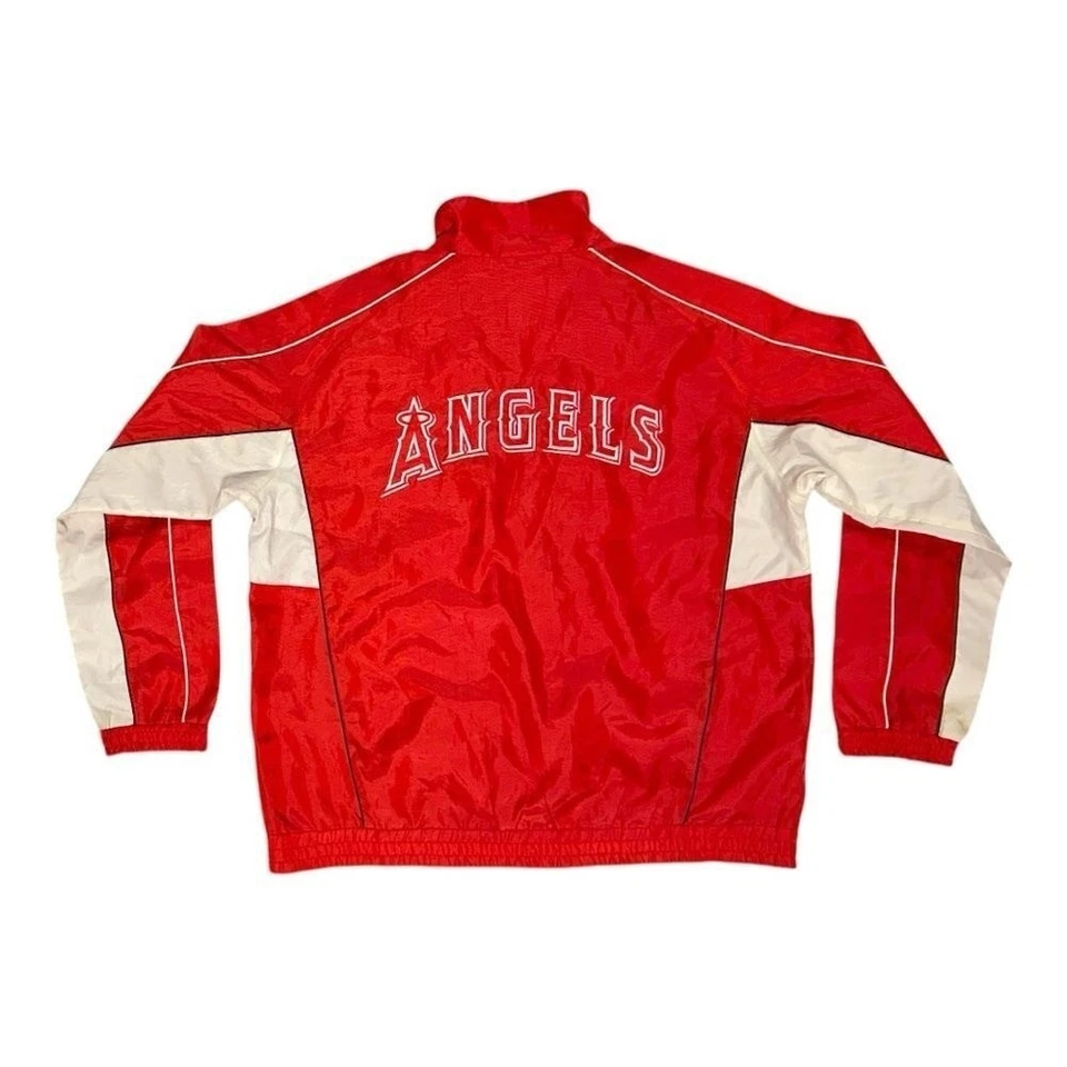 Chaqueta cortavientos vintage años 90 Anaheim Angels roja blanca MLB XL Foto 2 de 4