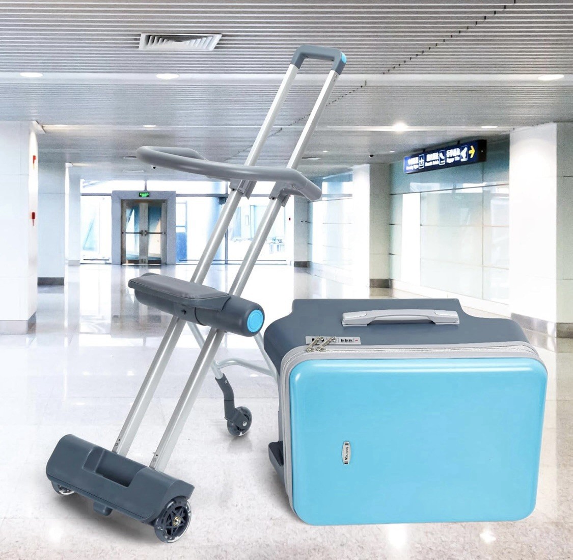 "Maleta de equipaje de mano LemoHome de 20"" para niños pequeños asiento cochecito montar"