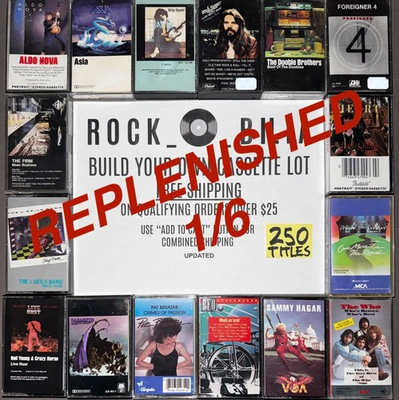 #ad $1 amp; UP CLASSIC ROCK BUY $25 amp; GET FREE SHIPPING BUILD YOUR CASSETTE TAPE LOT $11.00