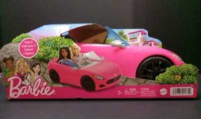Barbie Pink Convertible 2-Seater Vehicle with Rolling Wheels