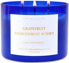 Grapefruit Passionfruit Sunset 3-Wick Soy Candle – 15.8 oz | Tropical Citrus