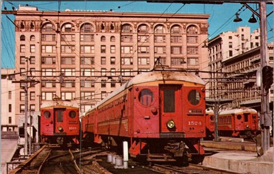 #ad #ad Vintage Pacific Electric Big Red Cars 6th amp; Main St LA 1961 Postcard $4.99