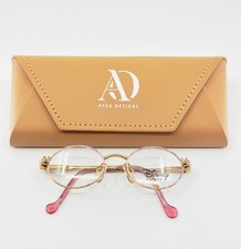 DISNEY MARCHON 53 PINK CLOUD Gold Girls Kids Round Eyeglasses 38-15-110 B:28