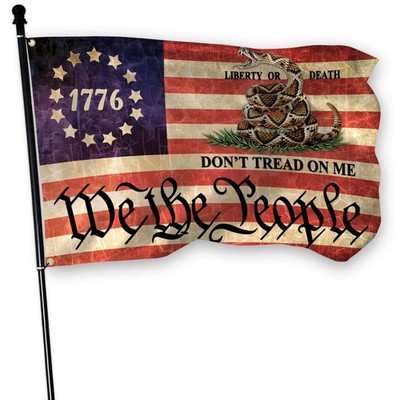 Dont Tread On Me Flag 3x5 Ft Outdoor 1776 We The People Flag Polyester Double...
