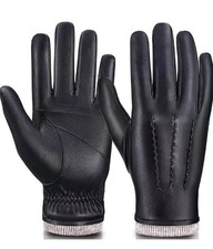 Mens Leather Gloves Touchscreen Texting, Winter Gloves Men Warm Thermal Wool...