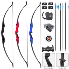 40lb 53" Takedown Recurve Bow and Arrows Archery Set for Right Left Hand Hunting
