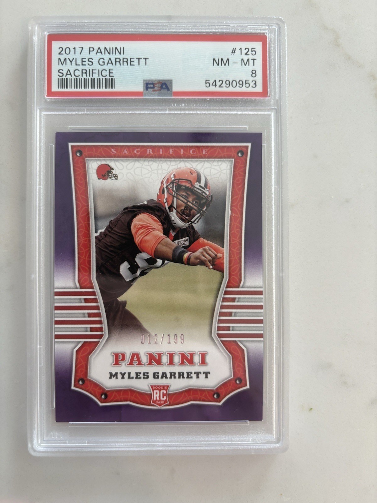 Myles Garrett Panini #125 Sacrifice