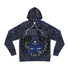 Stay Lit Schoolhouse Hoodie | Blue Paisley Skull Smoke