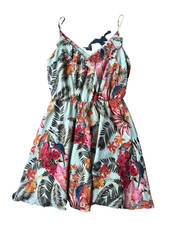 Amanda Uprichard Tropical print Mini 100% Silk Dress Small