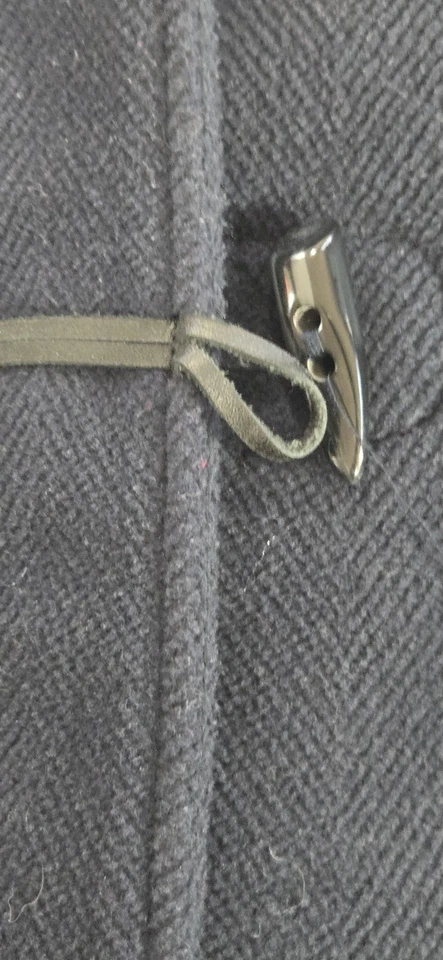 复古 L. L. Bean 羊毛 Toggle 连帽海军蓝外套女式小号娇小 — 第 3/4 张图片