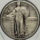 1927 Standing Liberty 90% Silver Quarter, 25C, Very Nice, Low Mintage! 🔥