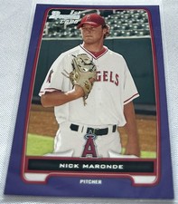 2012 Bowman Baseball Prospects Nick Maronde Los Angeles Angels 1st Bowman Purple