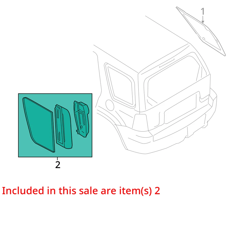 SE ADAPTA A 08-12 FORD ESCAPE 2,5 L VIN 7 octavo dígito LH cuarto ventana vidrio tinte privacidad Foto 3 de 4