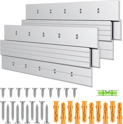 Uniclife 2 Paare 30 cm Französische Keilleisten-Aufhänger 36 kg Traglast