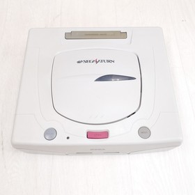 Sega Saturn Console Bundle w/ 2 Controllers 8 Games Tested Japan White HST-3220