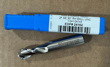 Niagara 24162, 1/2" X 1/2" X 3" HSS Ball End Mill SB207, 2F SE 30 USA New