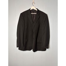 Dockers Mens Blazer Black Two Button Sport Coat Jacket 46R 7620
