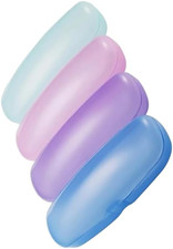 2 Pcs Clear Plastic Eye Glasses Cases,Hard Reading Glasses Boxes Portable Storag