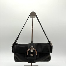 COACH Soho One Shoulder Bag Black Leather Vintage Y2K Pre-Owned Used