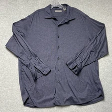 Daniel Cremieux Signature Collection Mens 2XL Long Sleeve 100% Cotton Blue Soft