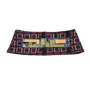 OHDD Vintage Waist Belt 28 Purple Orange Tapestry Leather Italy Avant Garde Art Leather Wide Multicolor Belts for Women for sale | eBay main image 4
