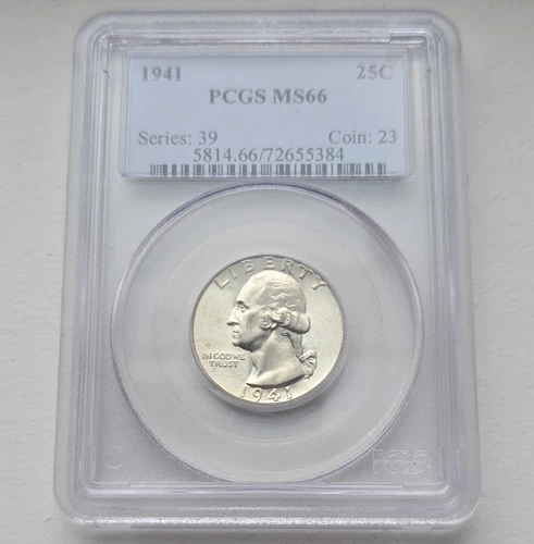 1941 Washington Quarter PCGS MS66 Philadelphia Silver 25C Business Strike KM#164