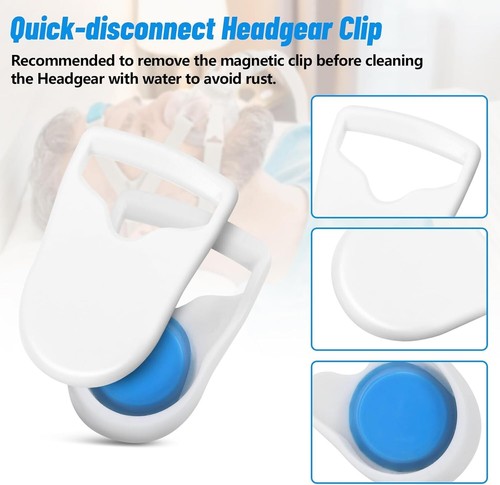 4 Magnetische Kopfbedeckungsclips Kompatibel mit Resmed Airfit Airtouch N20 F20 F30 F3. - Bild 4 von 7