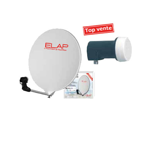 Antenne satellite 70 cm composite ELAP avec LNB universel pour réception TV HD stable