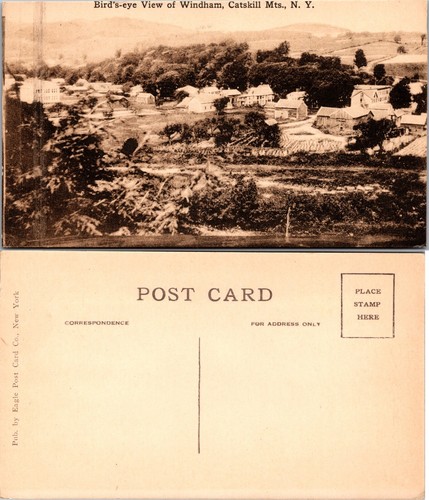 Birds Eye View Windham Catskill Mountains New York NY Postcard