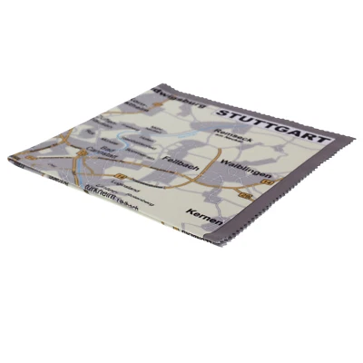 KINDLER ETUI Brillenputztuch Microfaser groß Brillentuch Stadtplan Stuttgart Putztuch Tuch