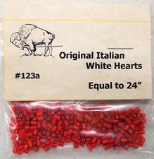 Original Venetian White Hearts  Trade Beads        Collection # 123a