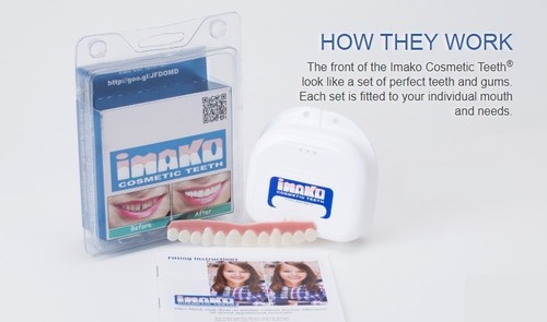 BNIB  Imako Perfect Instant Smile for the Mother of the Bride Groom False teeth - Afbeelding 1 van 7