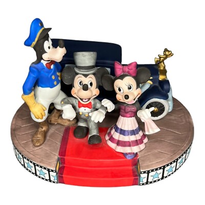 Disney MGM Studios - Grand Opening Ceramic Figure 1989 Mickey Minnie Goofy VTG