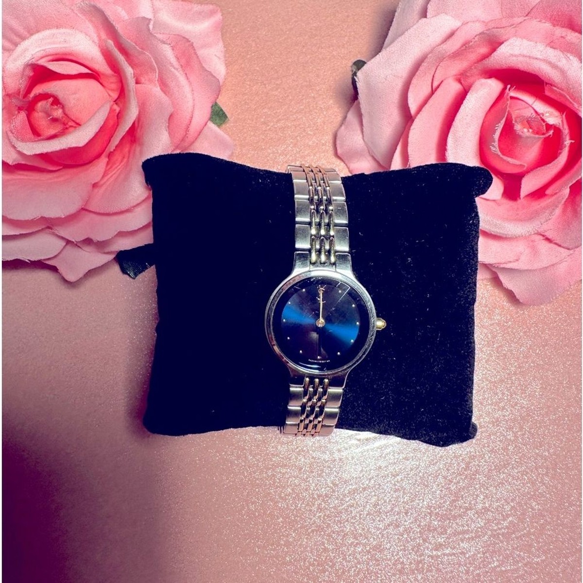 YSL authentic vintage watch - baby blue authentic silver watch | eBay