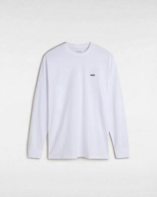 Vans Herren T-Shirt Left Chest Hit, Lange Ärmel - CYB2 (Weiß/Schwarz)