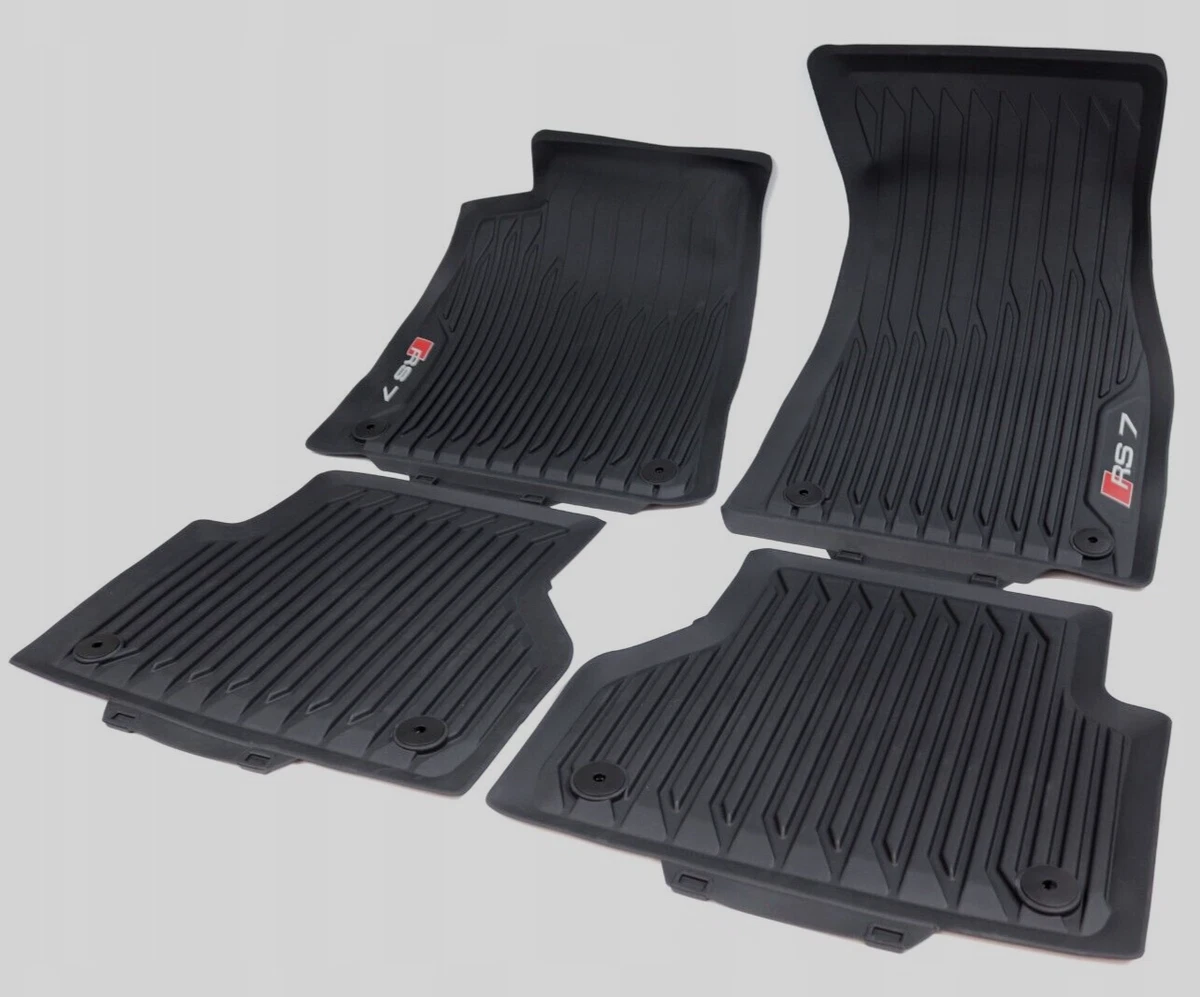 For Audi A6 C8 A7 4K RHD original Audi RS velour floor mats front + rear  black