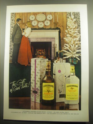 1959 Fleischmann's Preferred Whiskey and Gin Ad - The gift of good taste