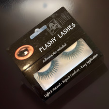 FLASHY LASHES Long Blue Sparkle Halloween Costume Mardi Gras Eyelashes Cosplay