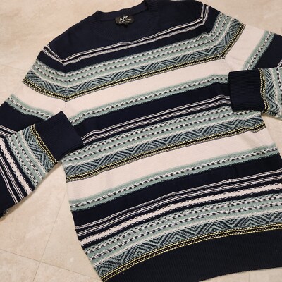 A.P.C. Rue Madame Paris Mens S Small APC Textile Cotton Crewneck Sweater
