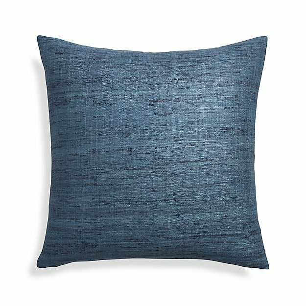 CRATE and BARREL TREVINO 20" PILLOW COVER DELFE BLUE