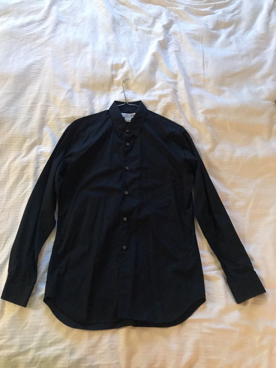 Comme des Garcons SHIRT Navy Blue Long Sleeve Shirt Size Small Used