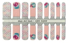 KIDS SIZED Little Mermaid Nail Polish Strips / Nail Wraps / Nail Stickers