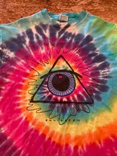 VTG extra large, tie-dye shirt, all seeing eye triangle