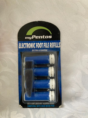 MyPentos Elektronische Fußfeile Reffils extra grob mit Reinigungsbürste Neu!