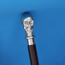 Designer Premium Brass Head Wooden Walking Cane Stick Antique Style Cane Gift