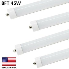 8ft Led Shop Light - 45w, T8, 6000k, Garage Ceiling Lamp, 8' Tubes, Bright White